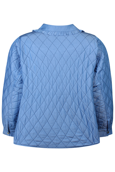 Jade Quiltet forårsjakke m/ bindebånd Blå