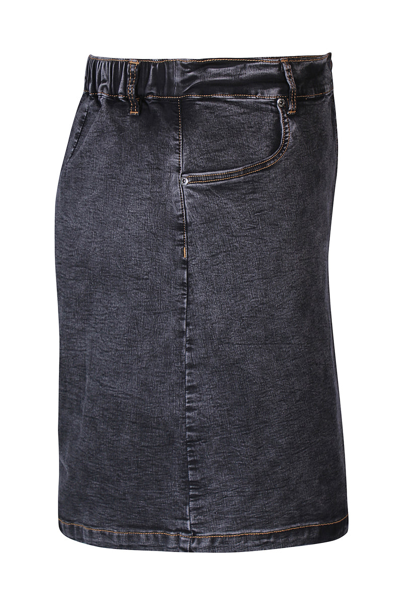 Adella Denim Slå-om Nederdel Sort