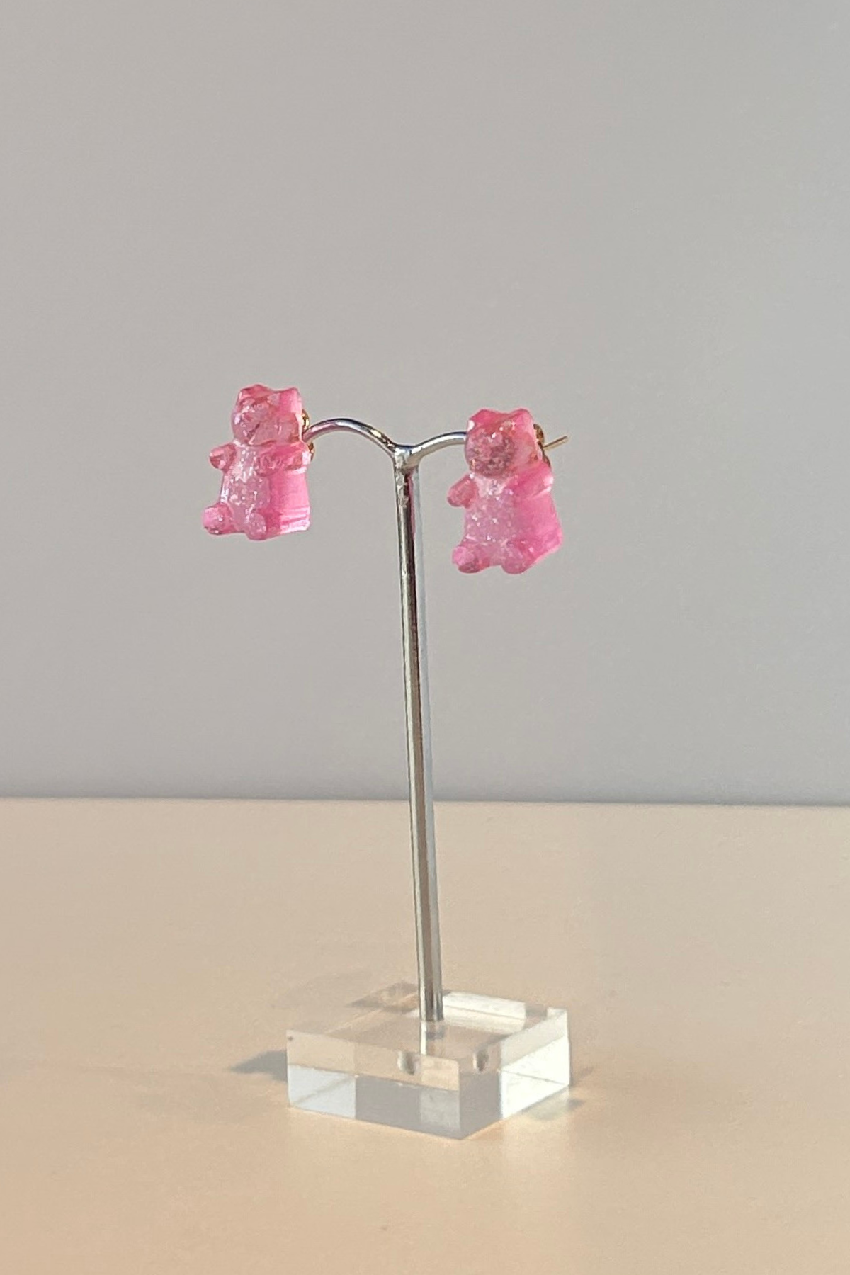 Ørering Bamse Lyserød/Glimmer