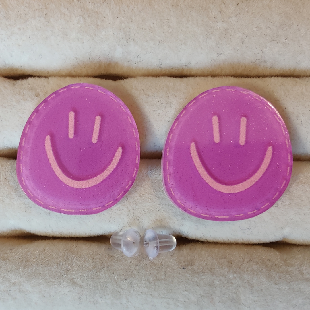 Ørering "Smiley" Pink/Lyserød