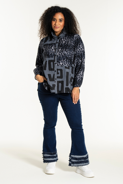 Norine Printet Denim Skjorte