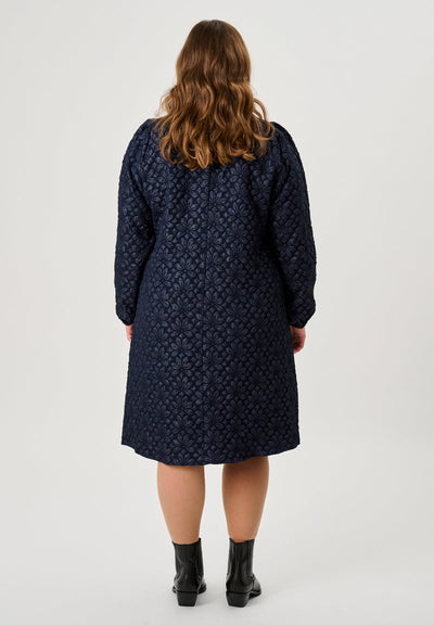 Grethe Midi Kjole Navyblå