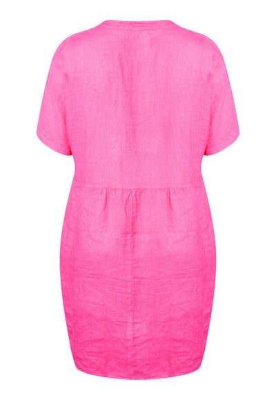Vanja Hør Kjole Pink