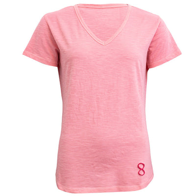Lyserød v-hals t-shirt