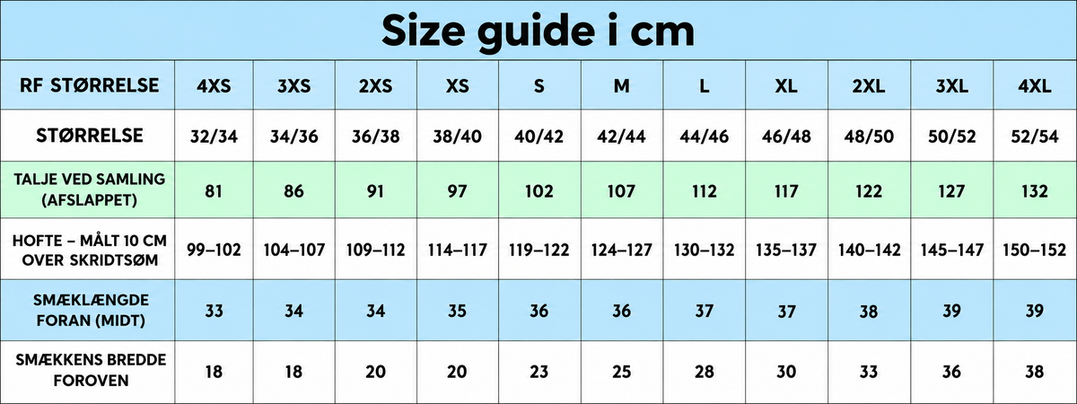 Størrelsesguide