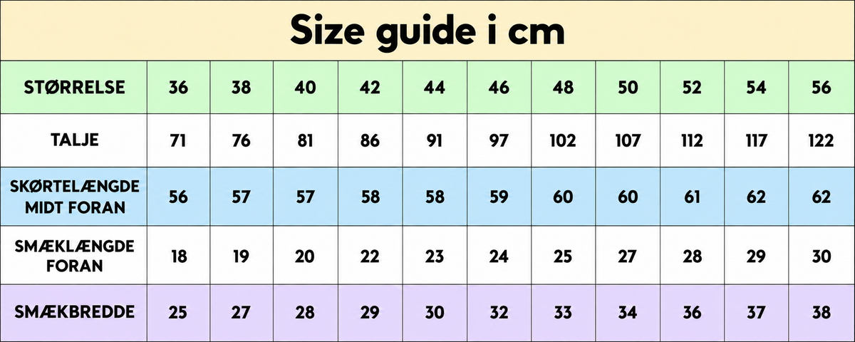 Størrelsesguide