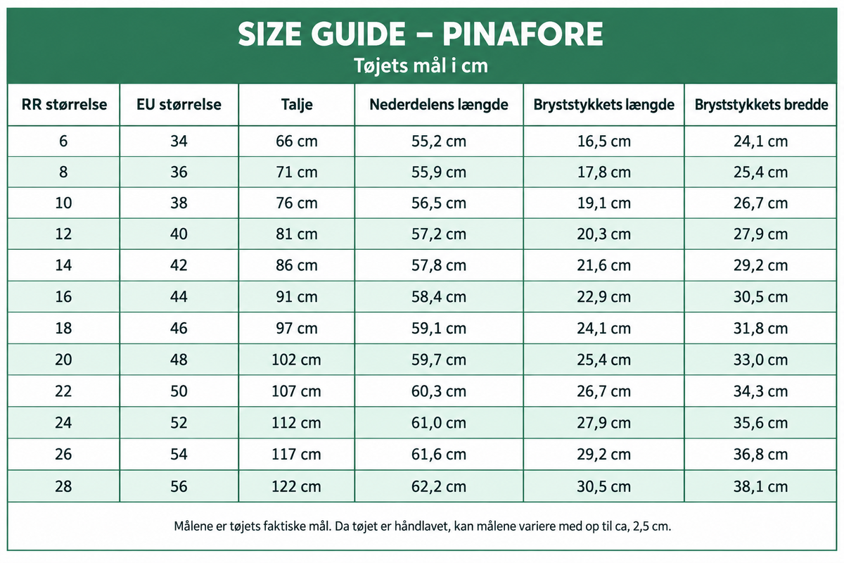 Størrelsesguide
