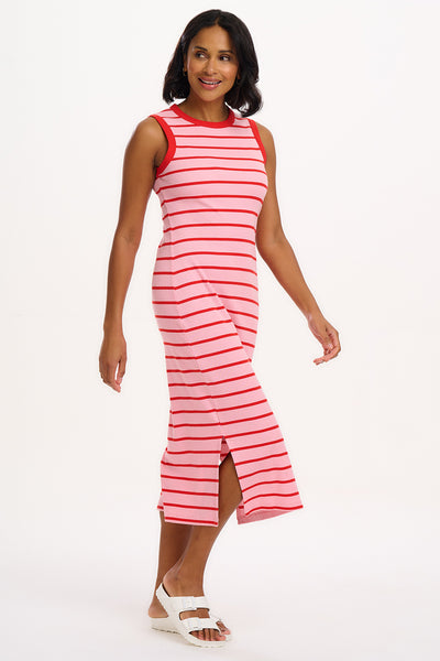 BRITTANY MIDI Kjole Pink/Rød
