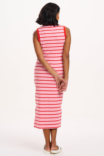 BRITTANY MIDI Kjole Pink/Rød