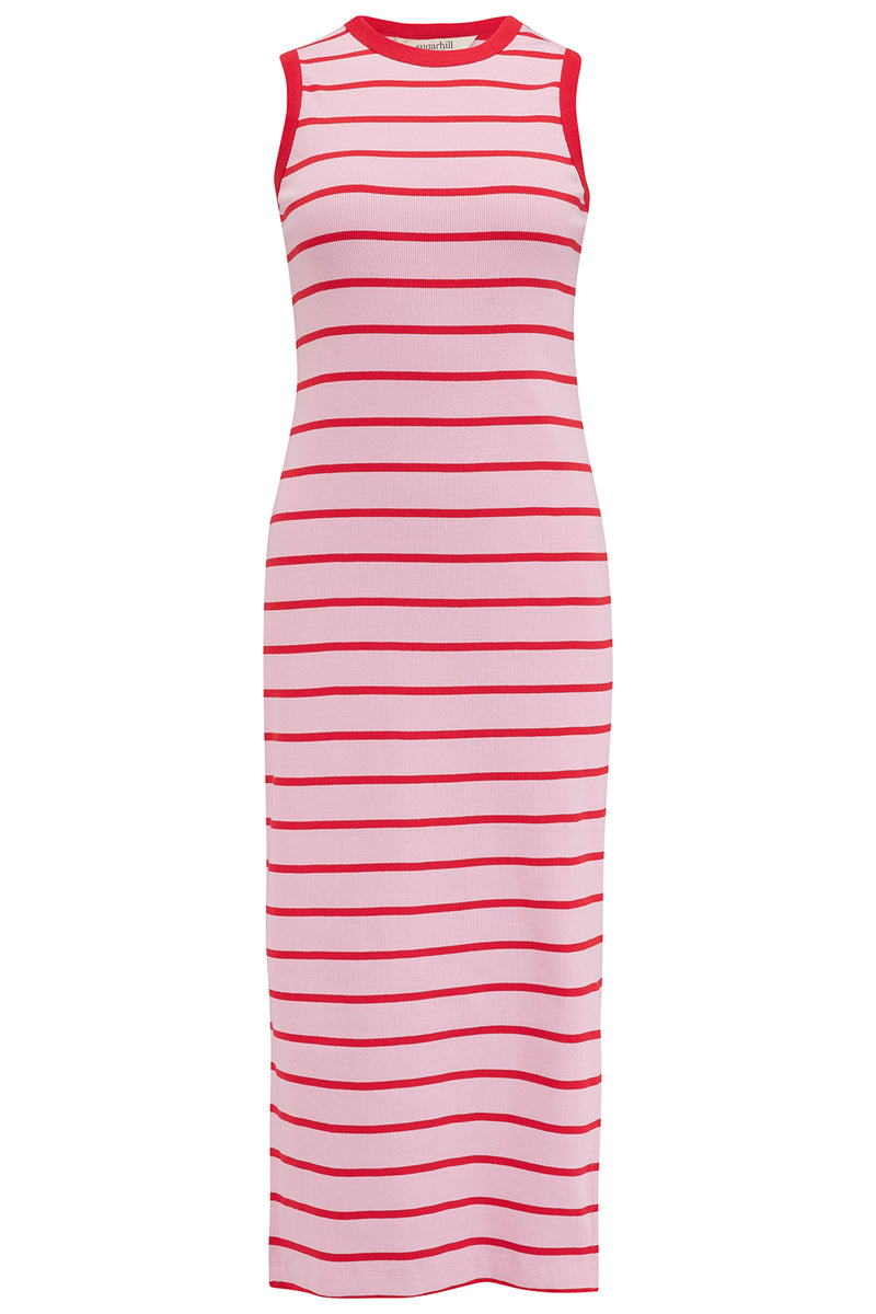 BRITTANY MIDI Kjole Pink/Rød