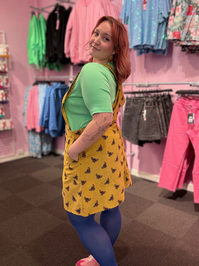 Pinafore Bee Fløjl Gul