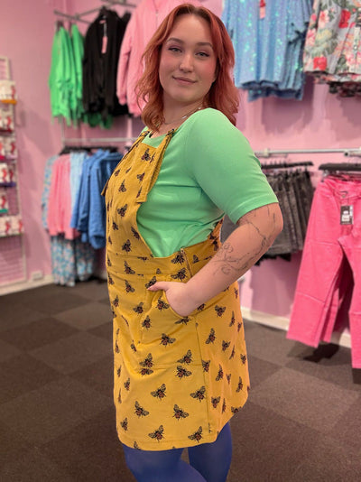 Pinafore Bee Fløjl Gul
