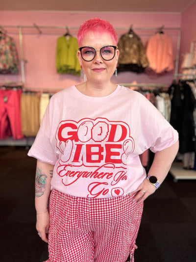 Oversized t-shirt med print