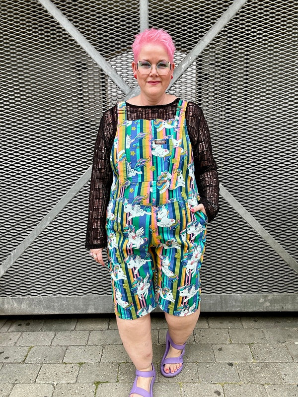 Dungashorts Unicorn Stripes Multifarvet