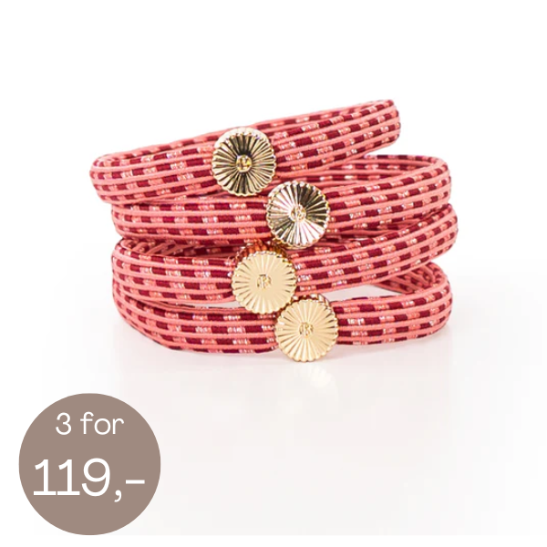Hårelastikker Strawberry Rød/Lyserød