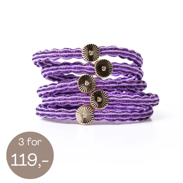 Hårelastikker Purple Rain Lilla
