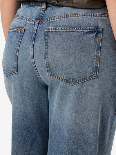 WINDIE "32 CURVE LOOSE JEANS Light Blue Denim