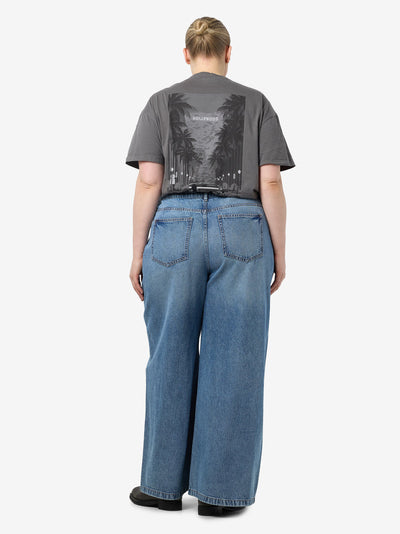WINDIE "32 CURVE LOOSE JEANS Light Blue Denim