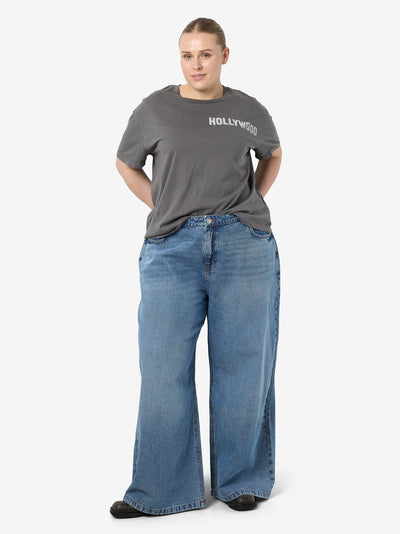 WINDIE "32 CURVE LOOSE JEANS Light Blue Denim