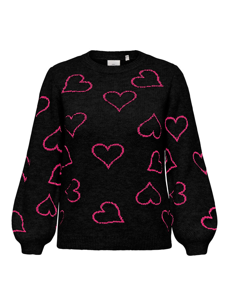 CARHAPPIE Pullover Sort/Pink