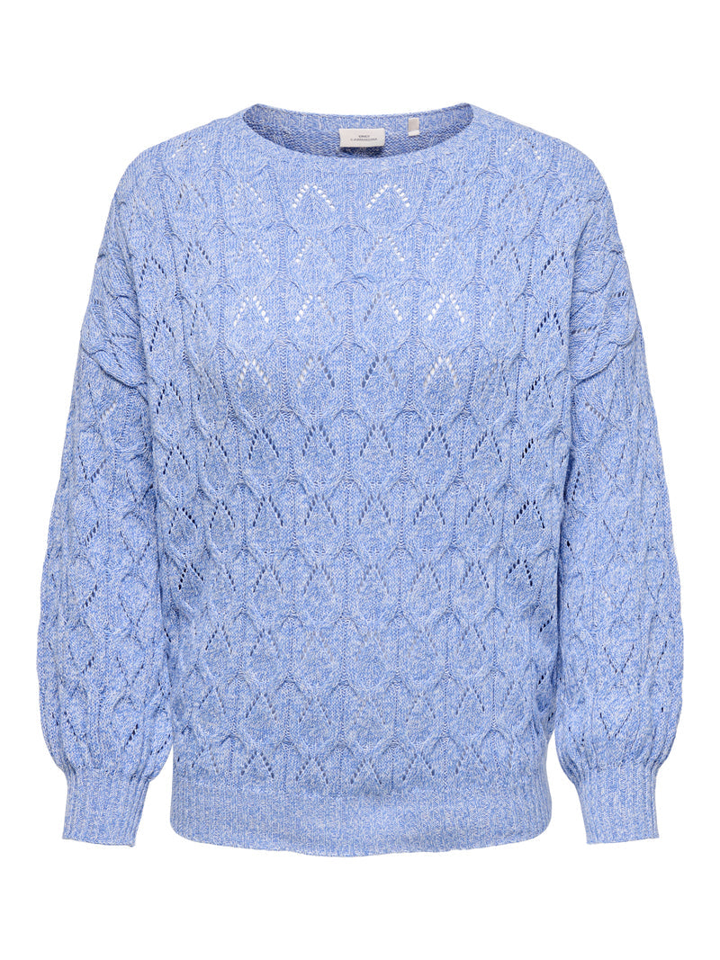 CARBRYNN Pullover Strik Lyseblå