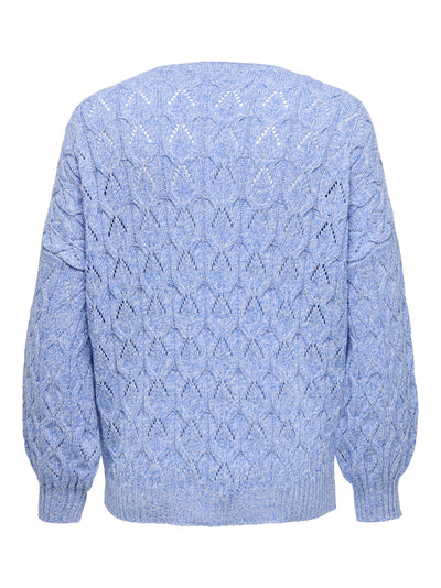CARBRYNN Pullover Strik Lyseblå