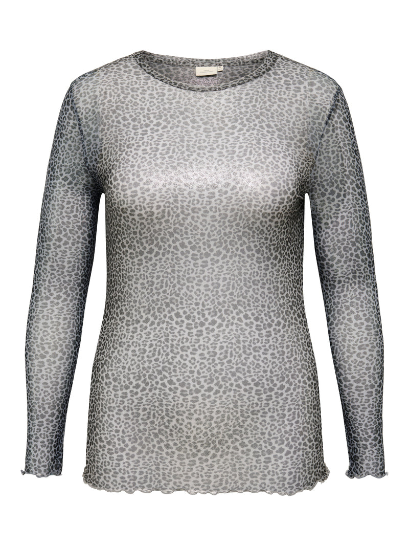 CARVICKY Mesh Leopard Glimmer Grå/Sølv