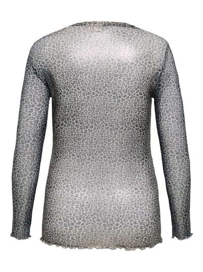 CARVICKY Mesh Leopard Glimmer Grå/Sølv