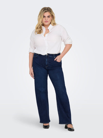 CARWILLY "32 Jeans Wide Dark Blue Denim
