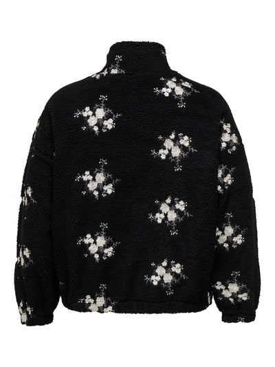 CARVALENTINA Teddy bluse M/lynlås Sort