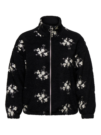 CARVALENTINA Teddy bluse M/lynlås Sort