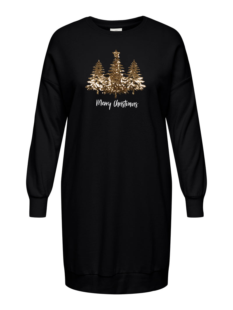 CARXMAS Kjole Pailetter Sort/Guld