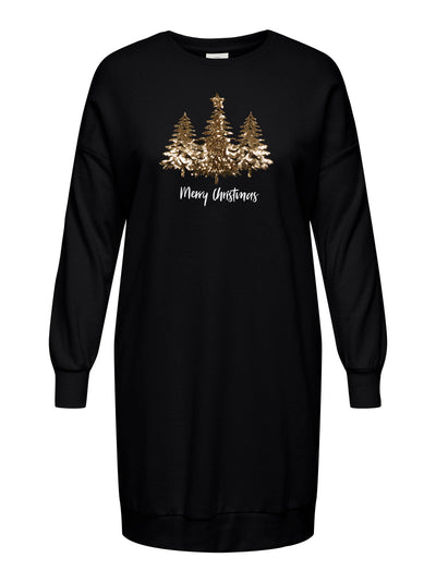 CARXMAS Kjole Pailetter Sort/Guld