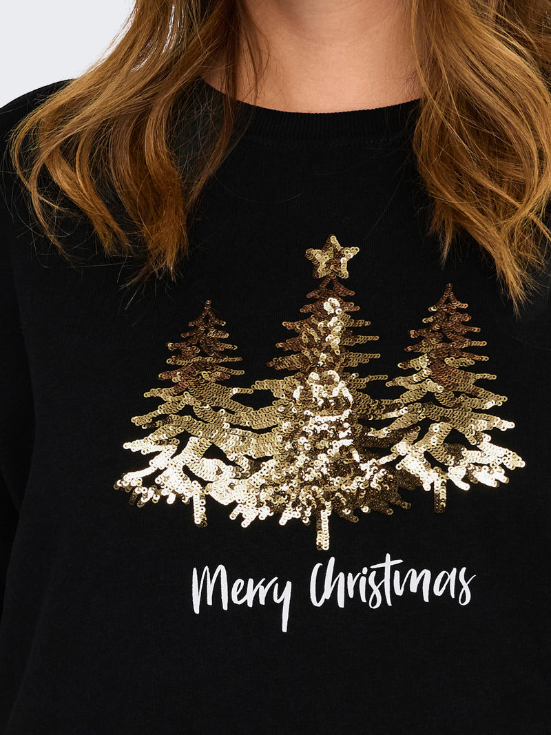 CARXMAS Kjole Pailetter Sort/Guld