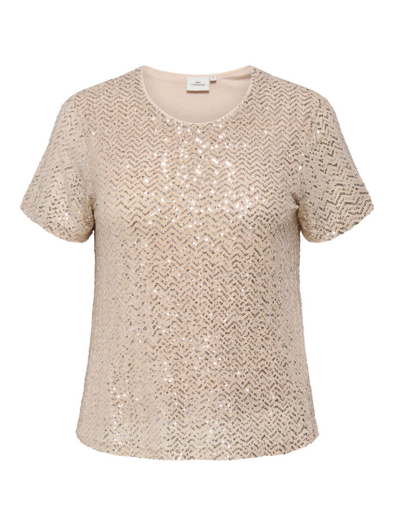 CARVIVIANA T-Shirt Pailetter Champagne
