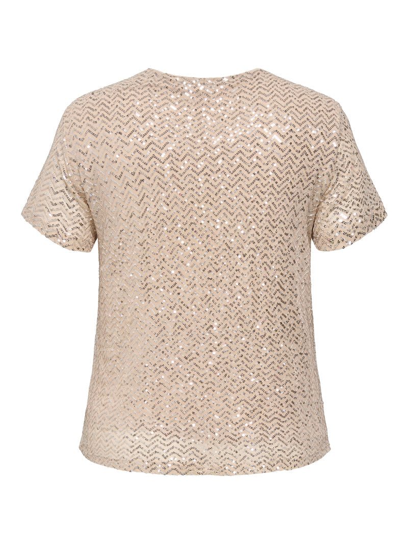 CARVIVIANA T-Shirt Pailetter Champagne