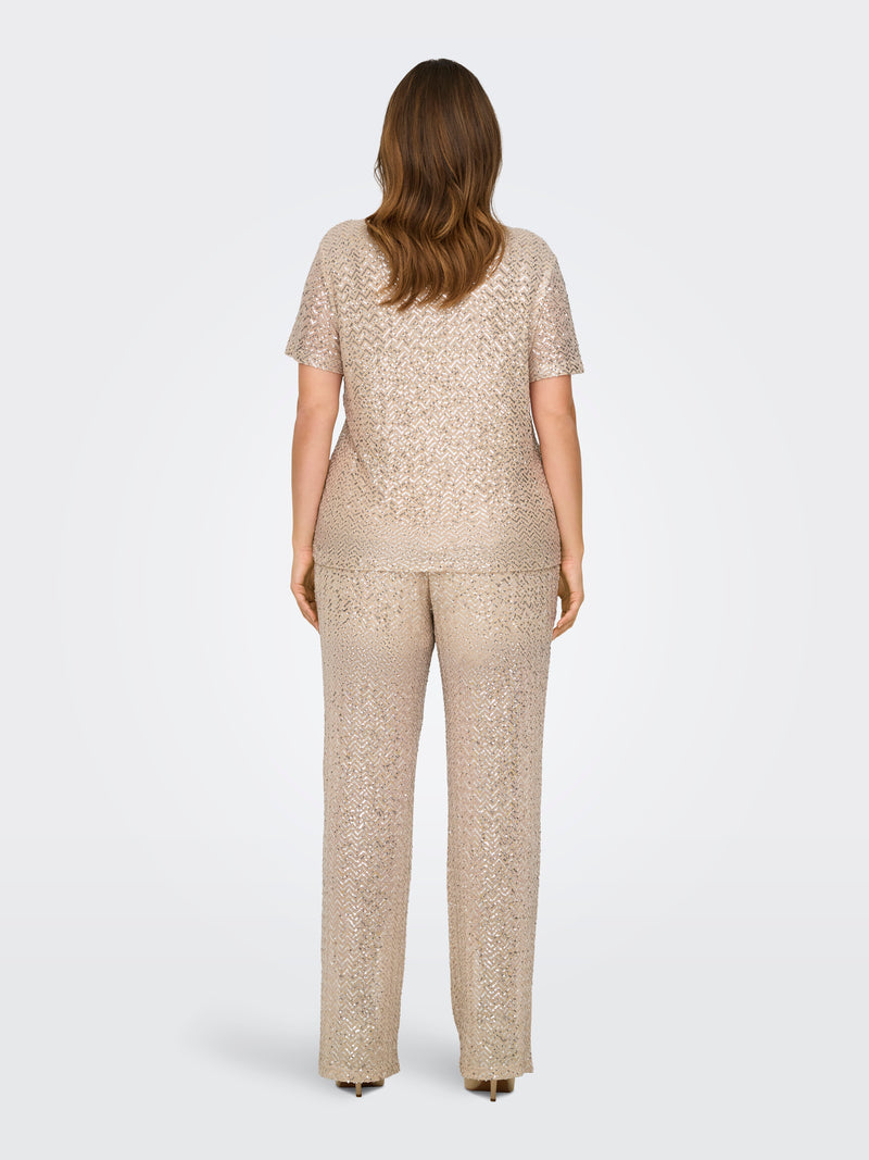 CARVIVIANA T-Shirt Pailetter Champagne
