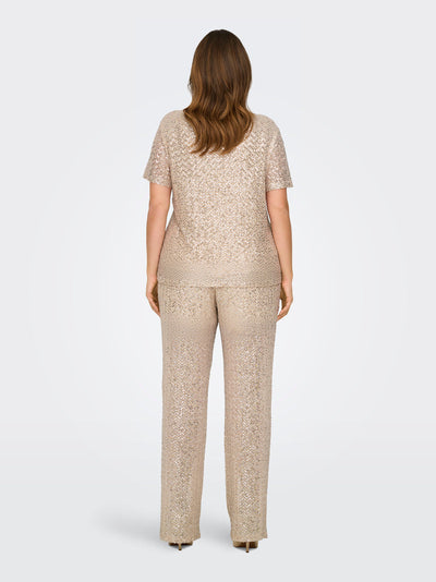 CARVIVIANA T-Shirt Pailetter Champagne