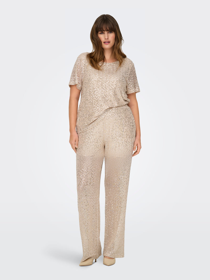 CARVIVIANA T-Shirt Pailetter Champagne