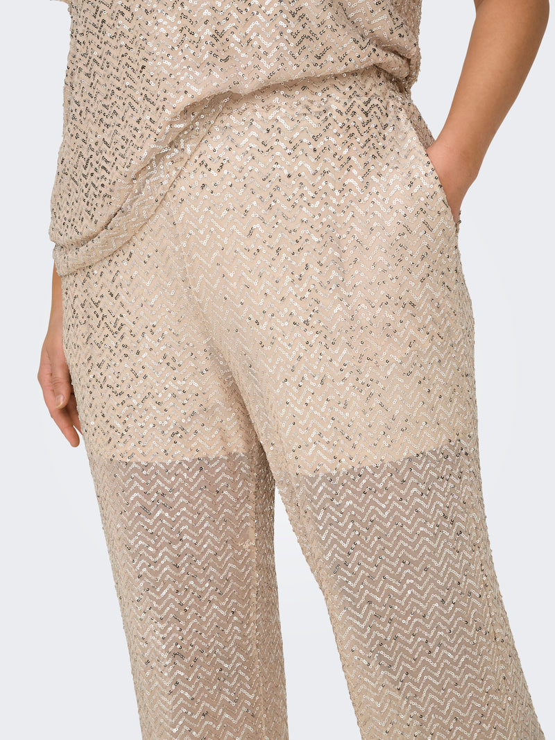 CARVIVIANA Bukser Pailetter Champagne