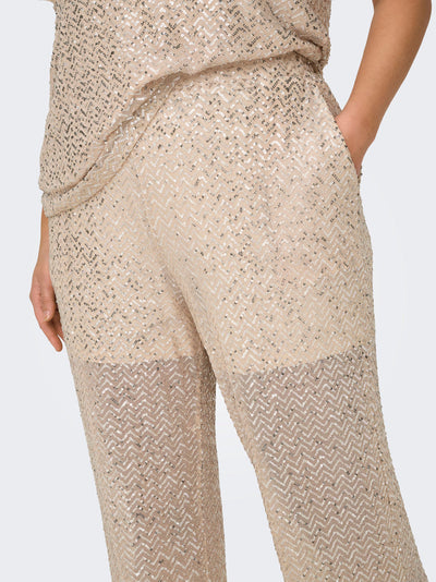 CARVIVIANA Bukser Pailetter Champagne