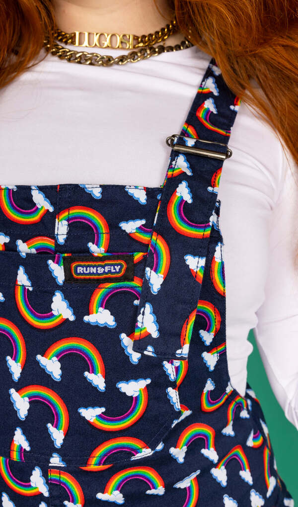 Dungarees Over the Rainbow & Clouds Mørkeblå