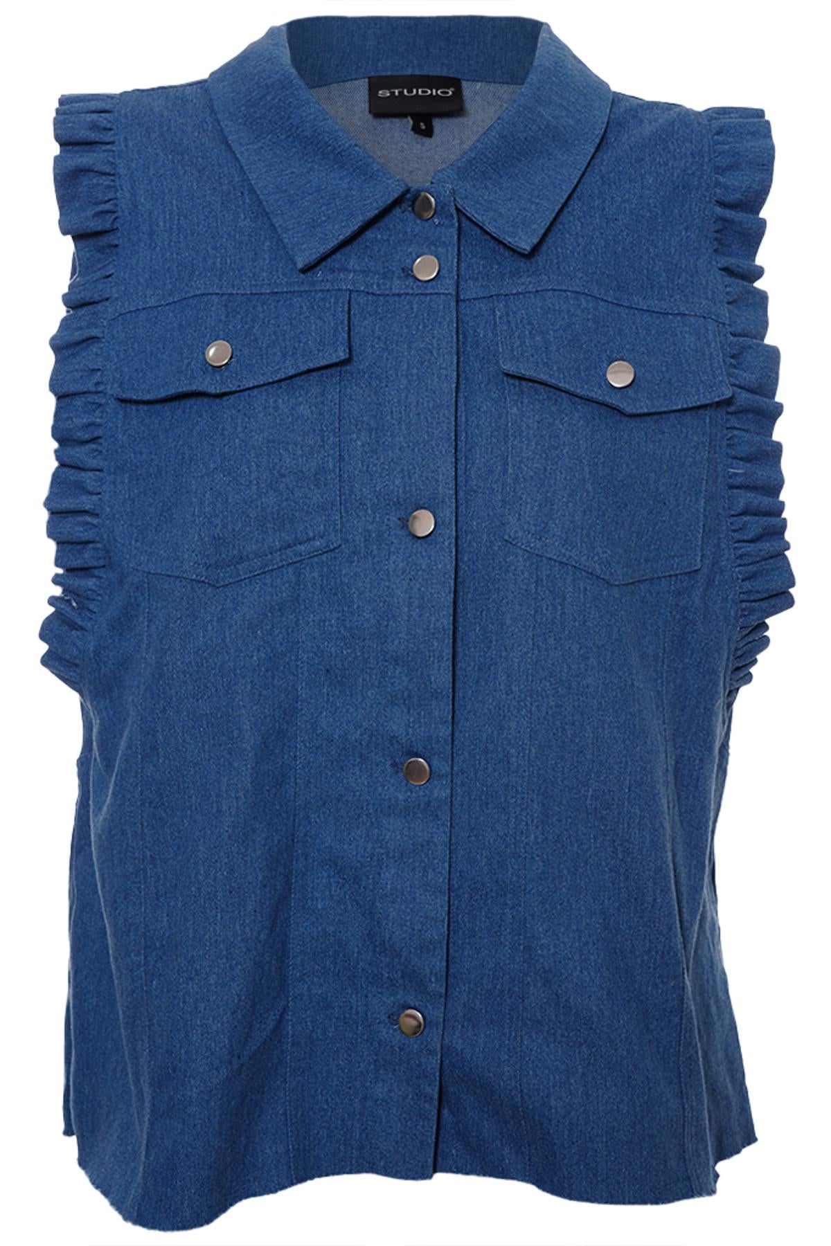 Lucy Denim Vest Medium Blue Denim