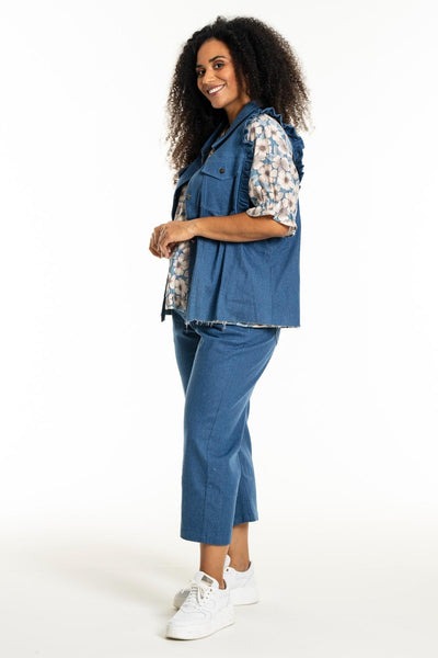 Lucy Denim Vest Medium Blue Denim