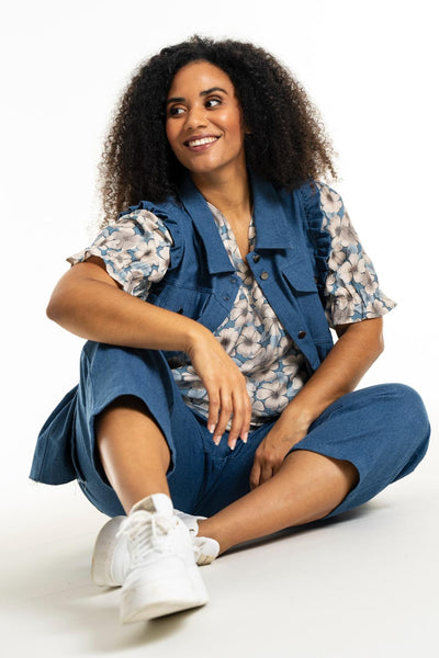 Lucy Denim Vest Medium Blue Denim