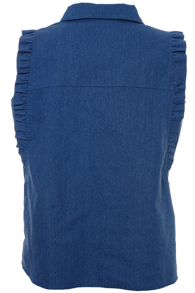 Lucy Denim Vest Medium Blue Denim