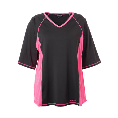 Fitness T-shirt Sort/Pink