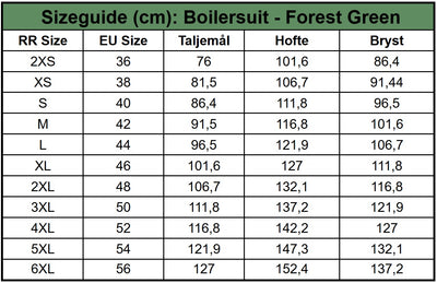 Boilersuit Forest Green - Ensfarvet grøn