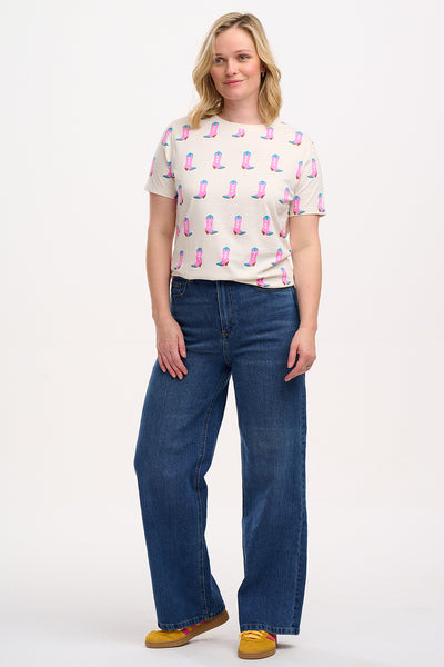 MAGGIE T-SHIRT Råhvid/Pink
