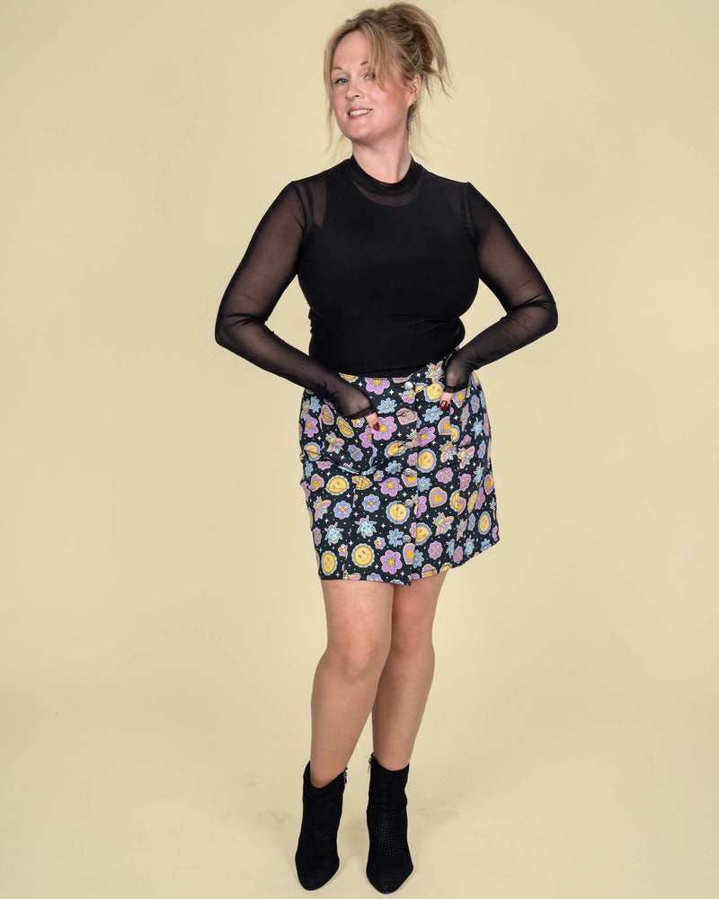Nederdel Bee Happy Multifarvet